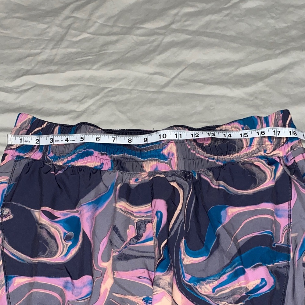 Avia Women's Athletic Shorts - Pink and Blue Swirl - Picture 6 of 6